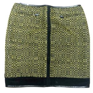 M by Missoni Yellow and Black Mini Skirt SZ 42.